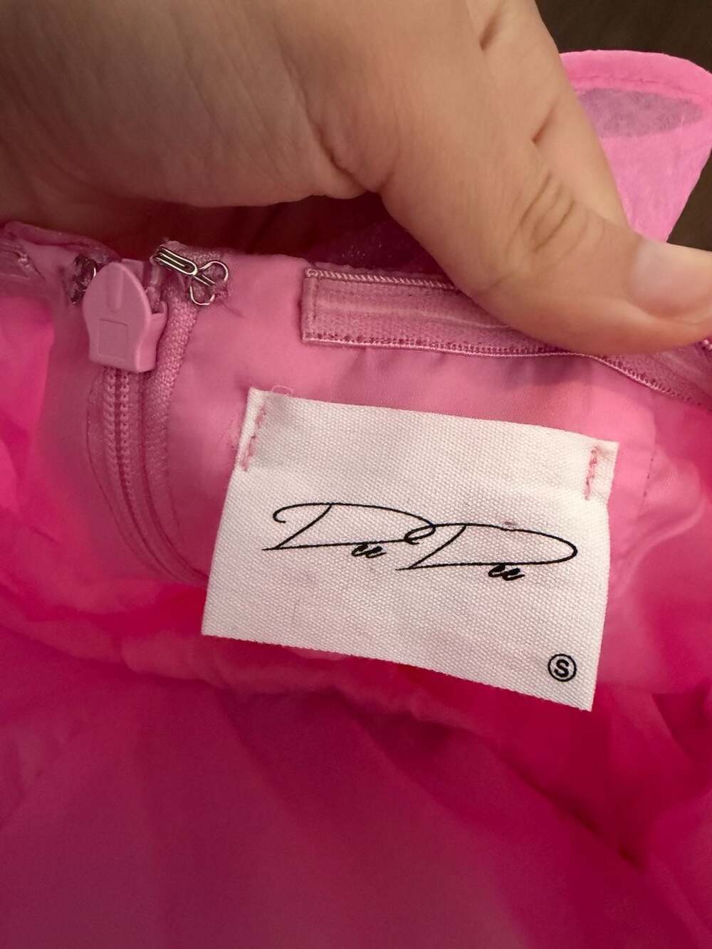 Herringstones Dee Dee Boutique brand Pink Strapless Tiered Organza Mini Dress - Picture 2 of 7